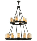 43.5"W Loxley Jadestone 18 Lt Two Tier Chandelier