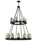 43.5"W Loxley Jadestone 18 Lt Two Tier Chandelier