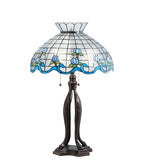 31"H Roseborder Stained Glass Table Lamp