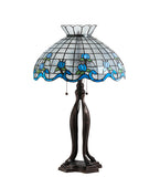 31"H Roseborder Stained Glass Table Lamp