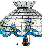 31"H Roseborder Stained Glass Table Lamp