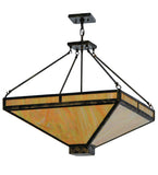 25.5"Sq Whitewing Mission Inverted Pendant