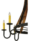 48"W Barrel Stave Madera 8 Lt Rustic Chandelier