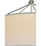 60"W Cilindro Eggshell Textrene Traditional Pendant