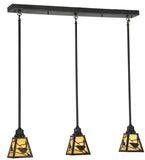 42"L Songbird Mission 3 Lt Island/Billiard Pendant