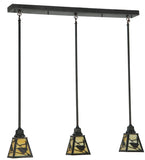 42"L Songbird Mission 3 Lt Island/Billiard Pendant