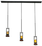 72"L Grand Terrace 3 Lt Contemporary Island Ceiling Pendant