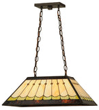 21"L Scallop Diamond Mission Tiffany Oblong Pendant