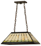 21"L Scallop Diamond Mission Tiffany Oblong Pendant