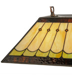 21"L Scallop Diamond Mission Tiffany Oblong Pendant