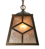 8"Sq Diamond Mission Mini Pendant