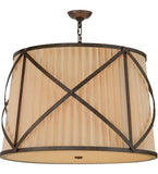 31"W Muirfield Pleated Fabric Pendant