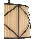 31"W Muirfield Pleated Fabric Pendant