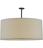 36"W Cilindro White Textrene Traditional Pendant