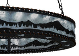 42"W Mountains & Trees Chandelier