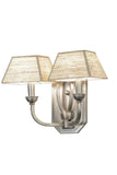 14"W Cesta 2 Lt Contemporary Fabric Wall Sconce