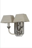 14"W Cesta 2 Lt Contemporary Fabric Wall Sconce