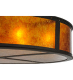 44"W Smythe Craftsman Amber Mica Semi-Flushmount