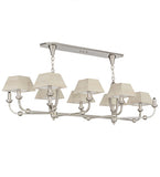 58"L Cesta 10 Lt Contemporary Fabric Oblong Chandelier