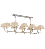 58"L Cesta 10 Lt Contemporary Fabric Oblong Chandelier