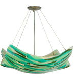 29"W La Spiaggia Fused Glass Contemporary Inverted Pendant