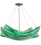 29"W La Spiaggia Fused Glass Contemporary Inverted Pendant
