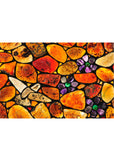 20"W X 20"H Agata Stone Hummingbird Window