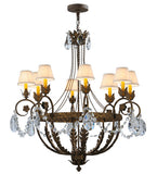 39"W Antonia 8 LT W/Crystals Victorian Chandelier