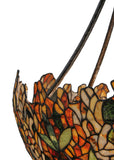 22"W Laburnum Floral Stained Glass Pendant