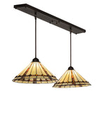 48"L Belvidere Tiffany 2 Lt Island/Billiard Pendant