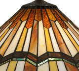18"W Prairie Delta Southwest Stained Glass Pendant