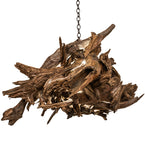 38"W Rustic Driftwood LED Pendant