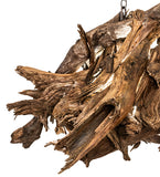 38"W Rustic Driftwood LED Pendant