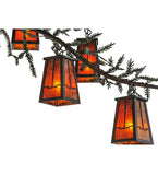 53"W Pine Branch Valley View 12 Lt Lodge Chandelier