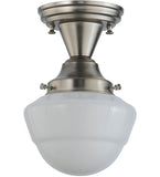 7"W Revival Schoolhouse W/Emma Globe Semi-Flushmount
