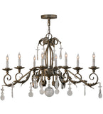 44"L Windsor 8 Lt Oblong Victorian Chandelier