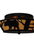 16"W Bear Wildlife Flushmount