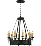 36"W Costello 10 Lt Gothic Chandelier