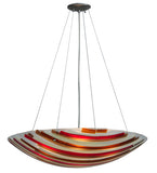 30"W Metro Fusion Marina Fused Glass Modern Inverted Pendant