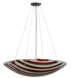 30"W Metro Fusion Marina Fused Glass Modern Inverted Pendant