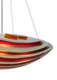 30"W Metro Fusion Marina Fused Glass Modern Inverted Pendant