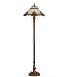 63"H Shell With Jewels Stained Glass Floor Lamp