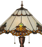 63"H Shell With Jewels Stained Glass Floor Lamp