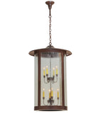 24"W Fulton Hanging Lantern Traditional Outdoor Pendant