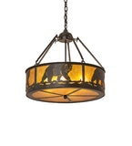 22"W Lone Bear Inverted Pendant