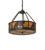 22"W Lone Bear Inverted Pendant