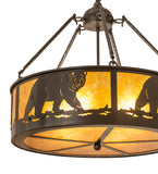 22"W Lone Bear Inverted Pendant