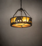 22"W Lone Bear Inverted Pendant