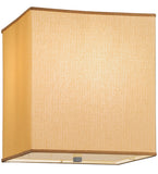 18"Sq Quadrato Honey Bombay Fabric Dimmable Flushmount