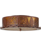 21.5"W Lodge Mountain Pine Flushmount